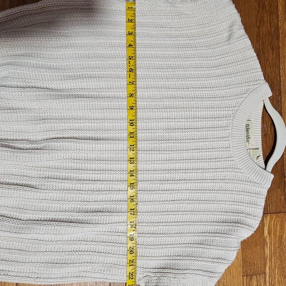 Mens costal core fisherman chunky cable knit cream crew neck long sleeve cotton - Picture 8 of 9